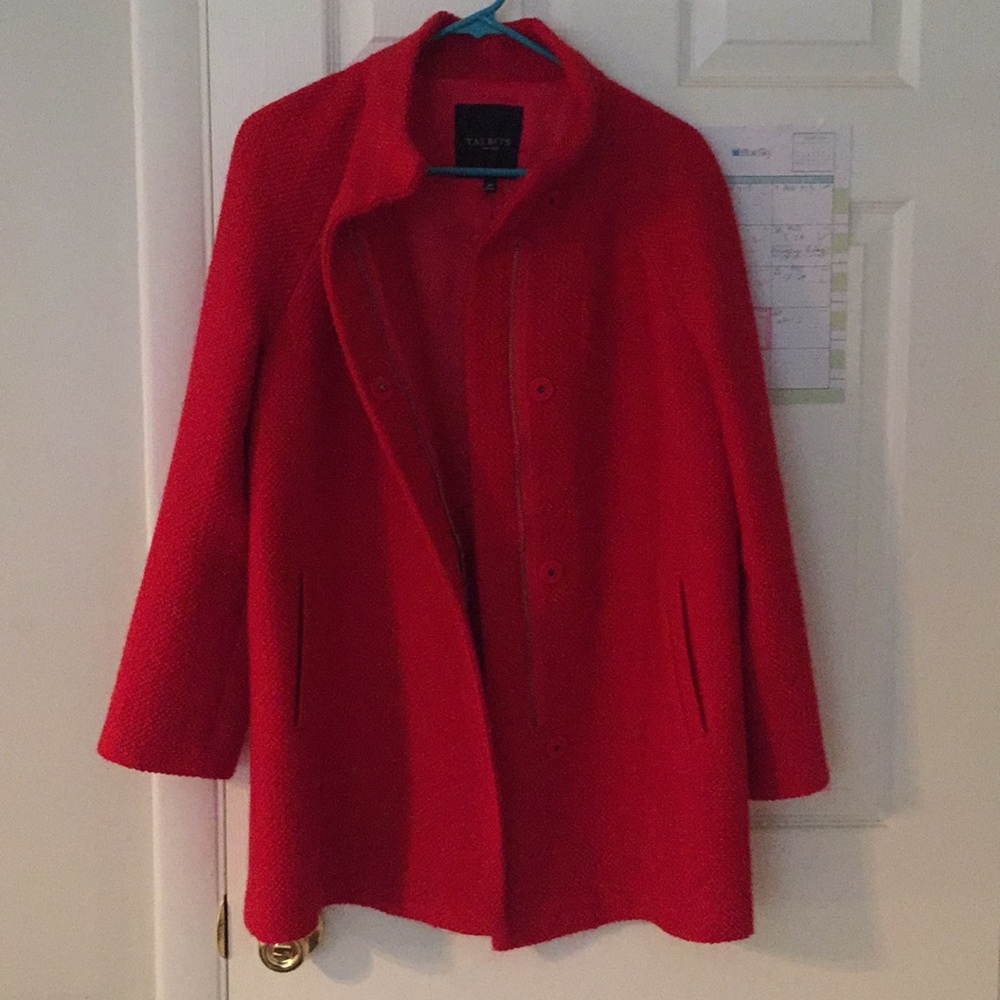 Red Wool Talbots Coat